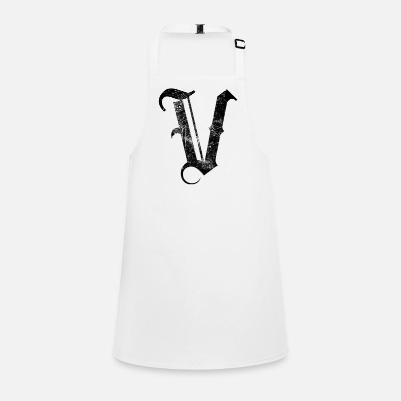 Tshirt alphabet initial V Tablier Enfant