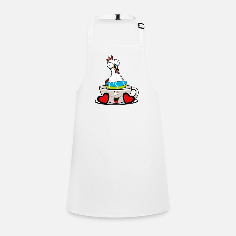 Tasse de pause café poulet matin grouch Tablier Enfant