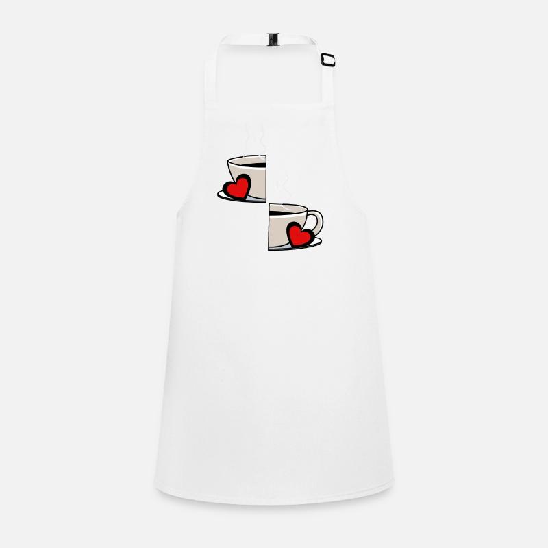 Valentin Kaffee Partnerschaft Kaffeetasse Partner Schürze für Kinder