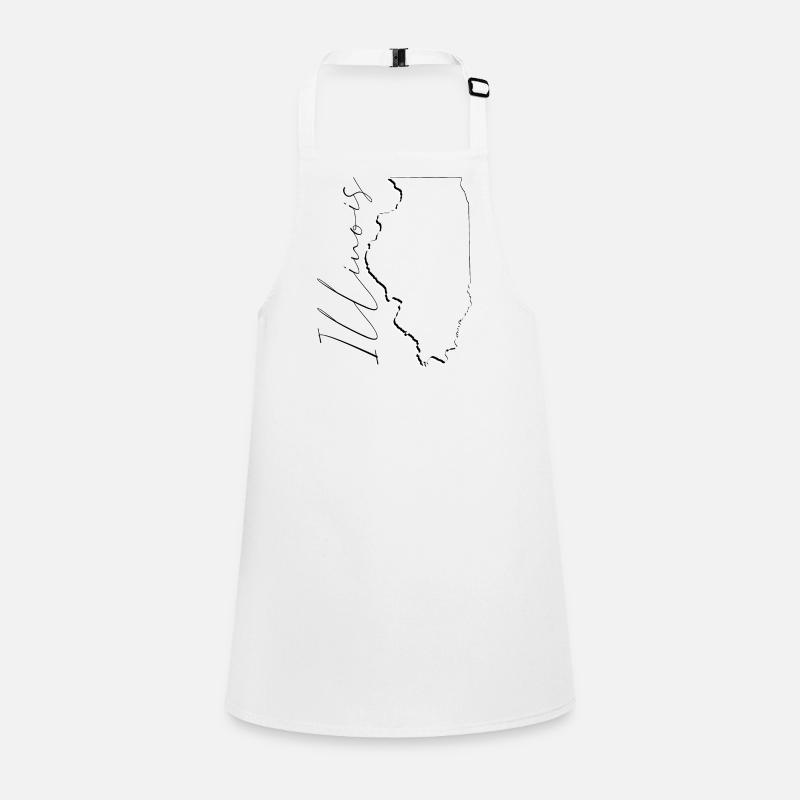Illinois (United States) | Map | Shadow Script Children's Apron