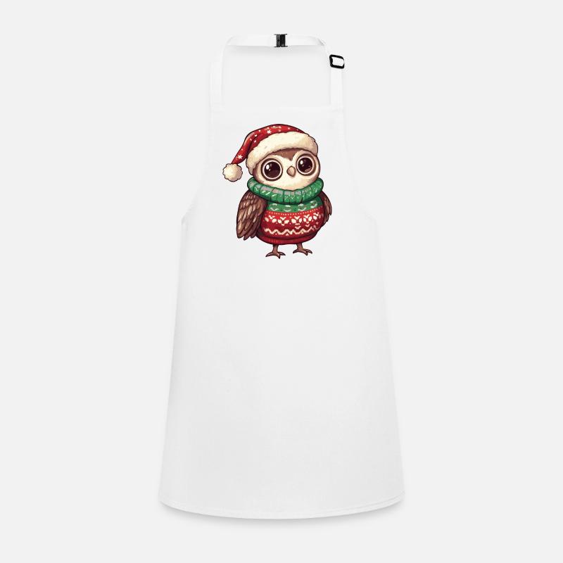 Owl Christmas Comic Children's Apron