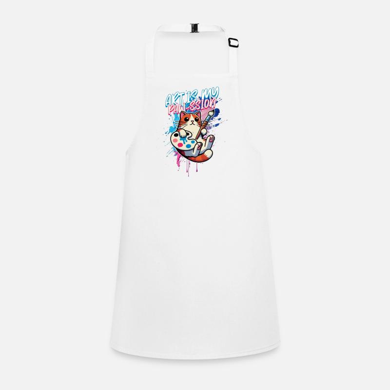 Art Is My Paw-ssion – Creative Cat Design Children's Apron