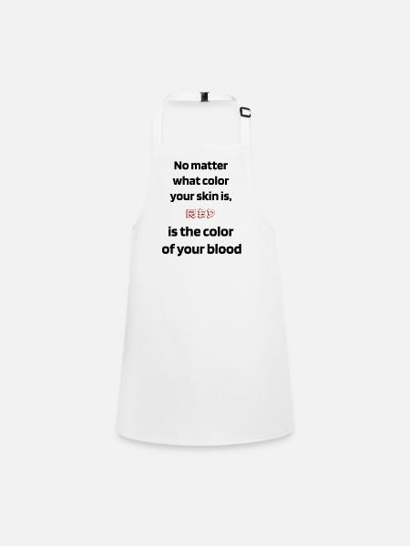 blood color - Children's Apron - white - Front