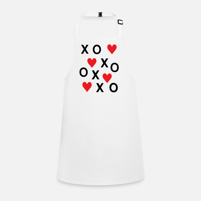 Cute Red Hearts Love Minimal Valentine Design Children's Apron