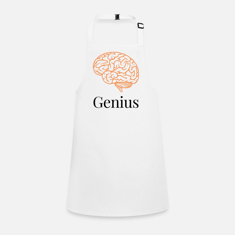 Brain in orange lines Children's Apron
