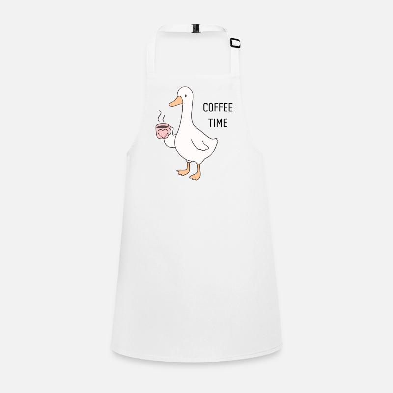 Ducky Coffee Time Cartoon Children's Apron