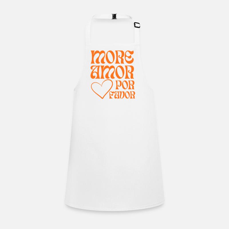 More love in retro orange Children's Apron