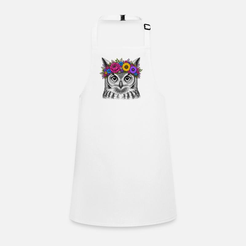 Owl head with flower crown Children's Apron