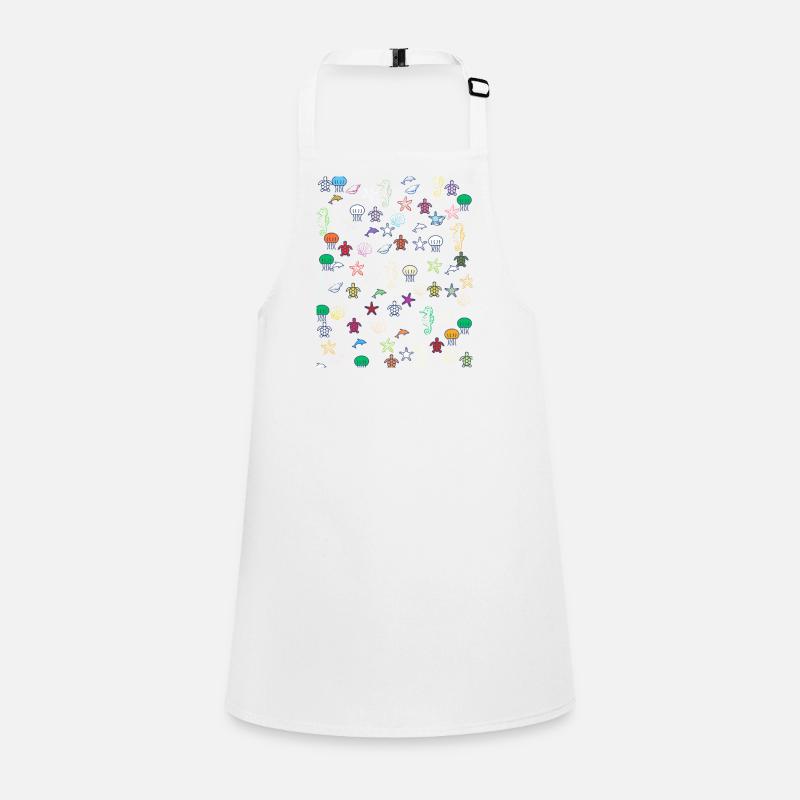 Colorful sea and diverse sea creatures Children's Apron
