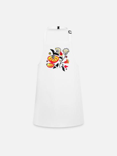 Painted flowers - Children's Apron - white - Front