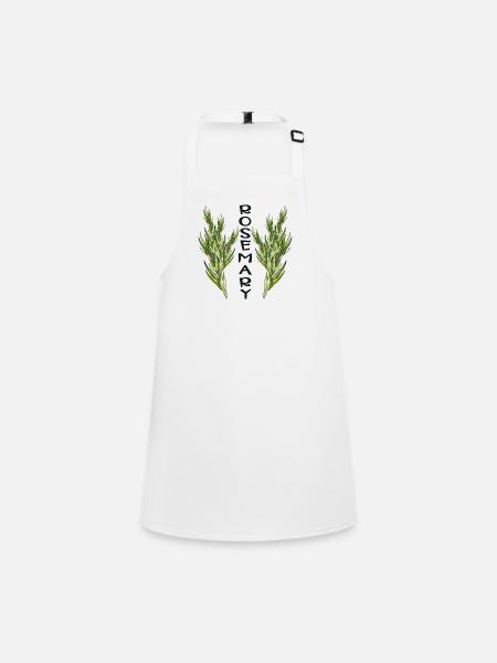 PLANTES DE ROMARIN - JARDIN - ÉPICES DE CUISSON - HERBES - Tablier Enfant - blanc - Devant