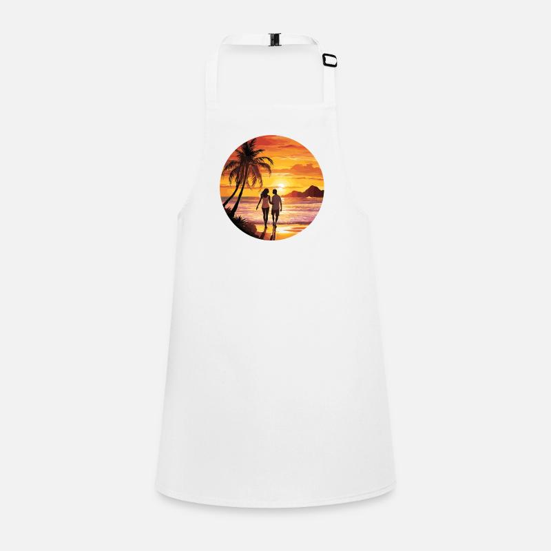Couple romantique de plage Tablier Enfant