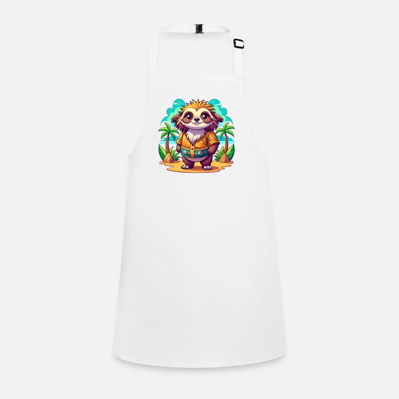 Cute holiday sloth Children's Apron