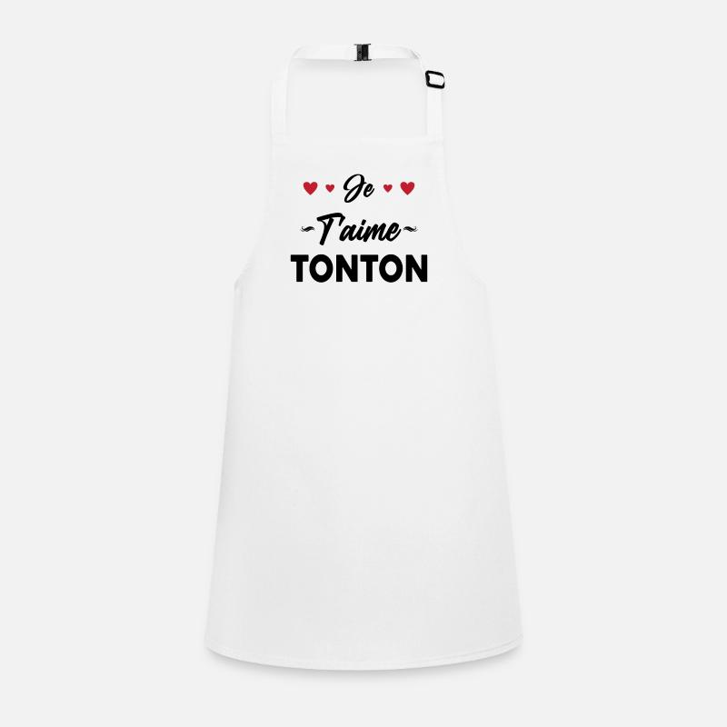 Je T'aime Tonton Cadeau D'anniversaire Tablier Enfant