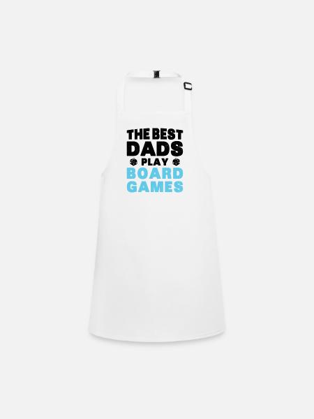 Meilleurs Pères Jouent Jeux de Plateau Cadeau - Tablier Enfant - blanc - Devant