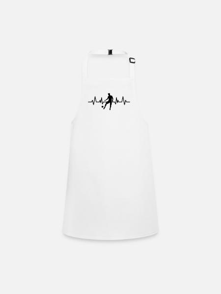 Football Heartbeat Heartbeat Gift - Children's Apron - white - Front
