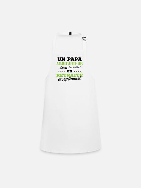 A Farmer Dad Gives an Exceptional Retiree - Children's Apron - white - Front