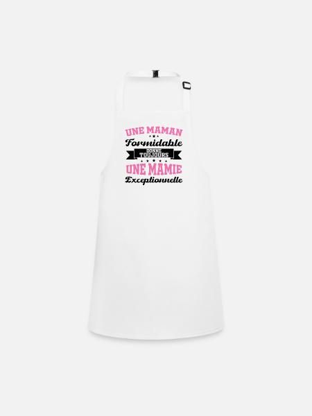 Gift for Grandma - An Exceptional Granny - Children's Apron - white - Front