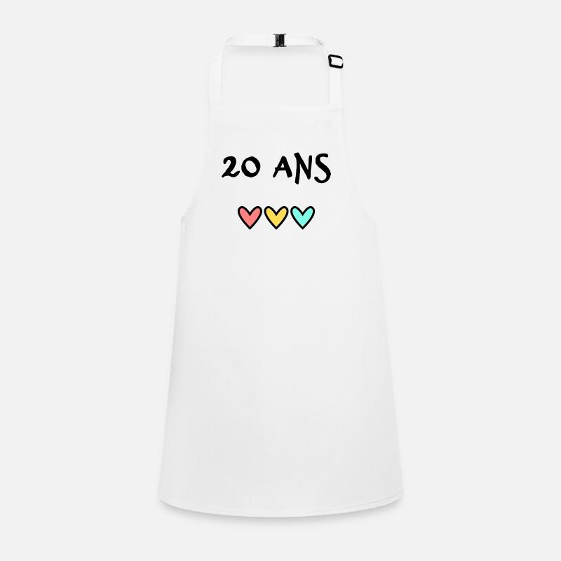 20 ANS. 20e ANNIVERSAIRE. ANNIVERSAIRE 20 ANS. 20 Tablier Enfant