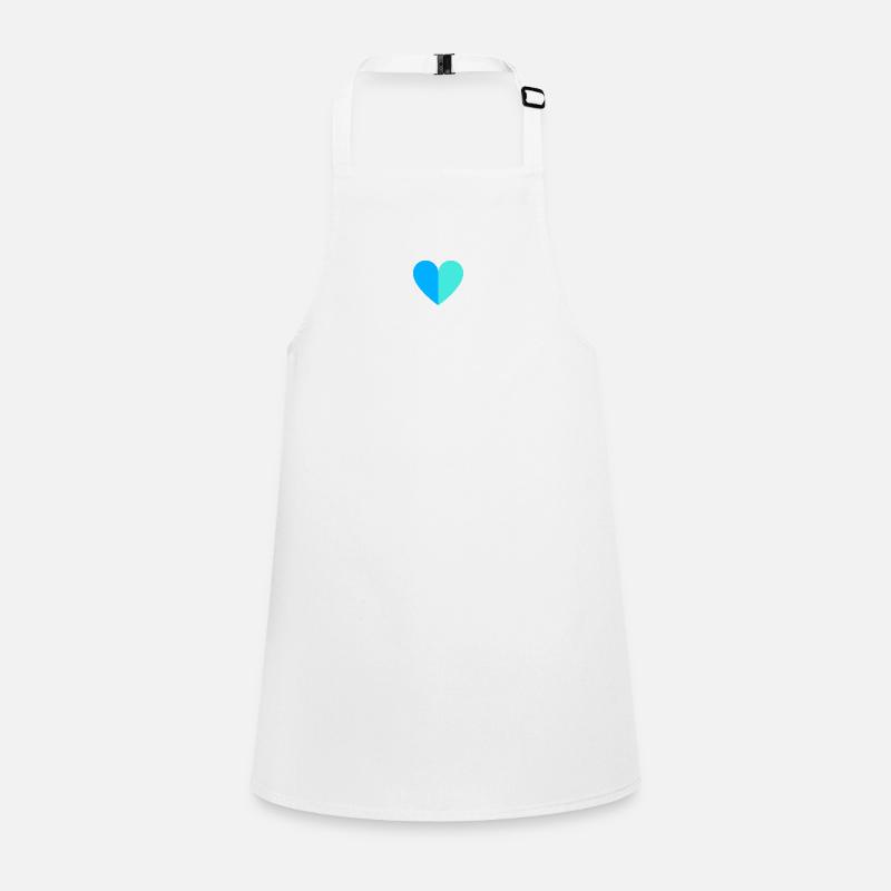 Two-tone heart blue-turquoise Children's Apron