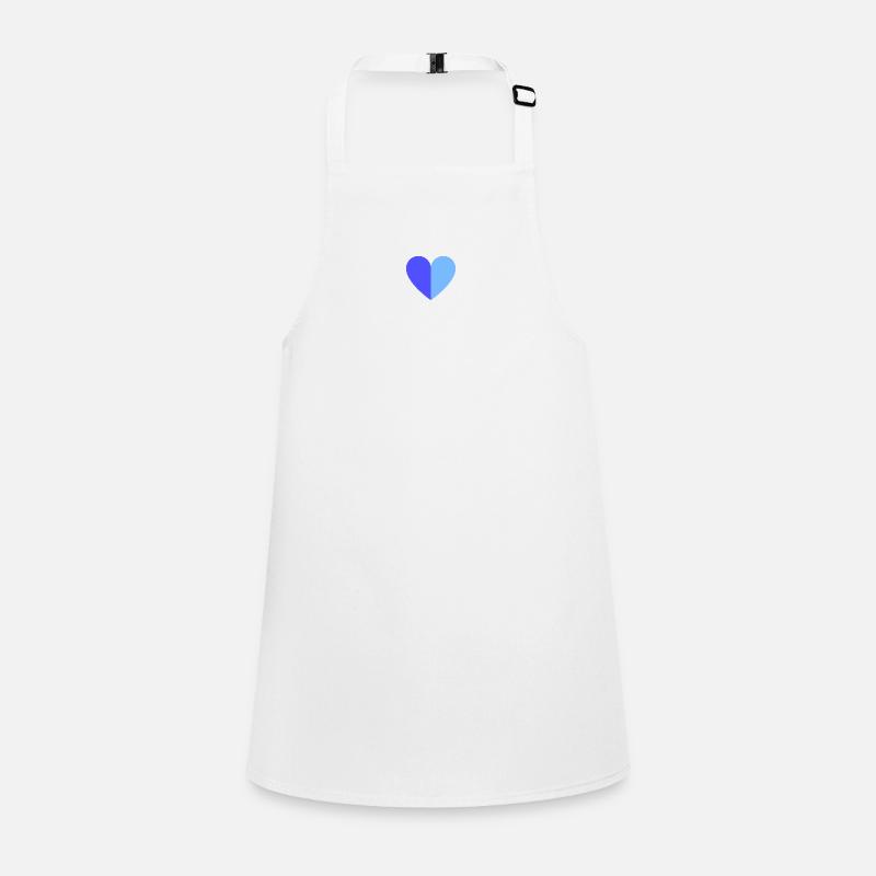 Two-tone heart blue-light blue Children's Apron
