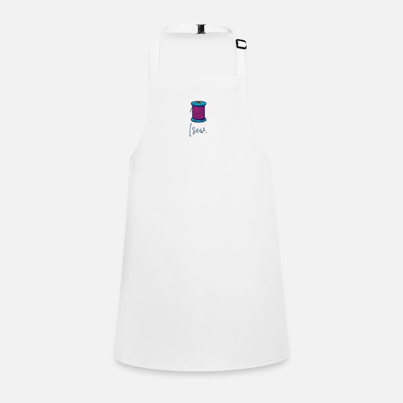 Sewing thread art motif Children's Apron