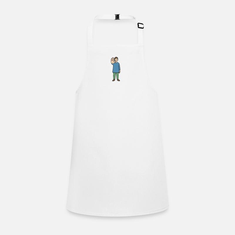 Stop Gesture Cartoon Character Children's Apron