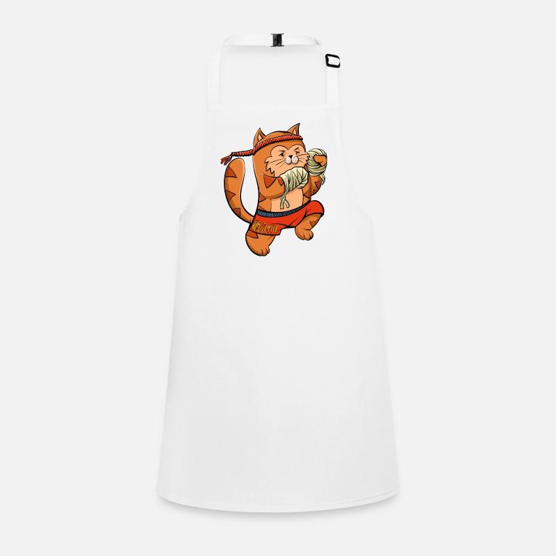 Muay Thai Boxing Kitten Children's Apron