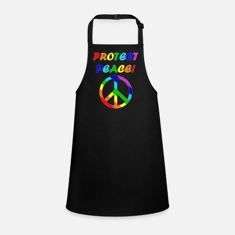 protect peace edge white Children's Apron
