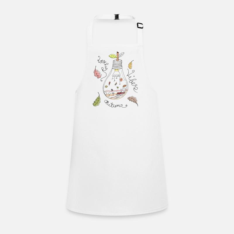 L’automne en ampoule et beau dicton Tablier Enfant