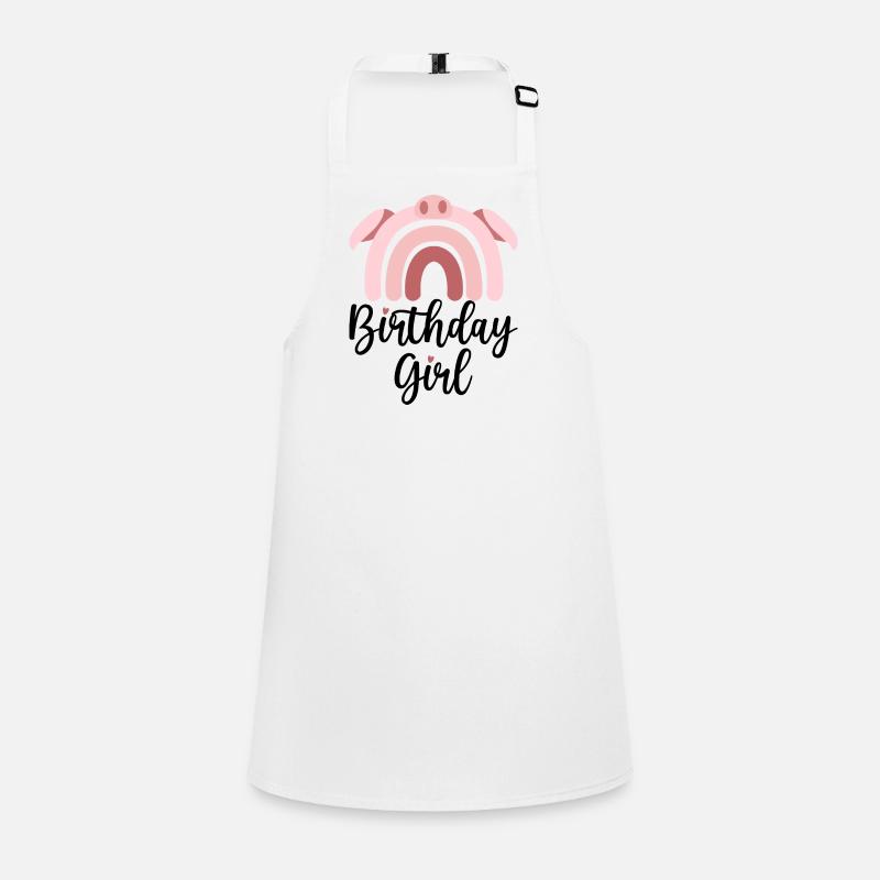 Pastel Pig Rainbow with Hearts Children's Apron