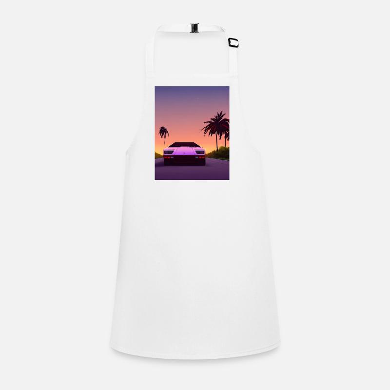 countach miami vice sunset Tablier Enfant