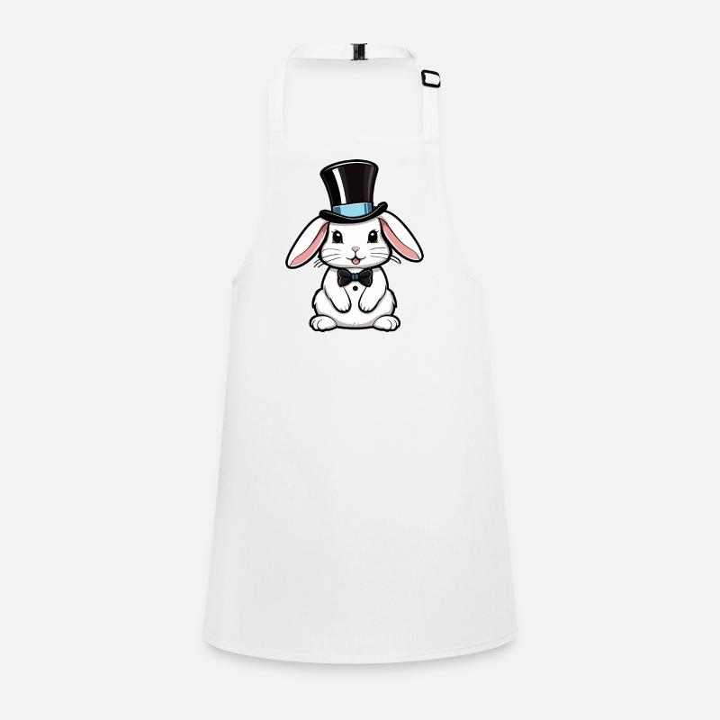 White Rabbit with a Hat and Bow Tie Children's Apron