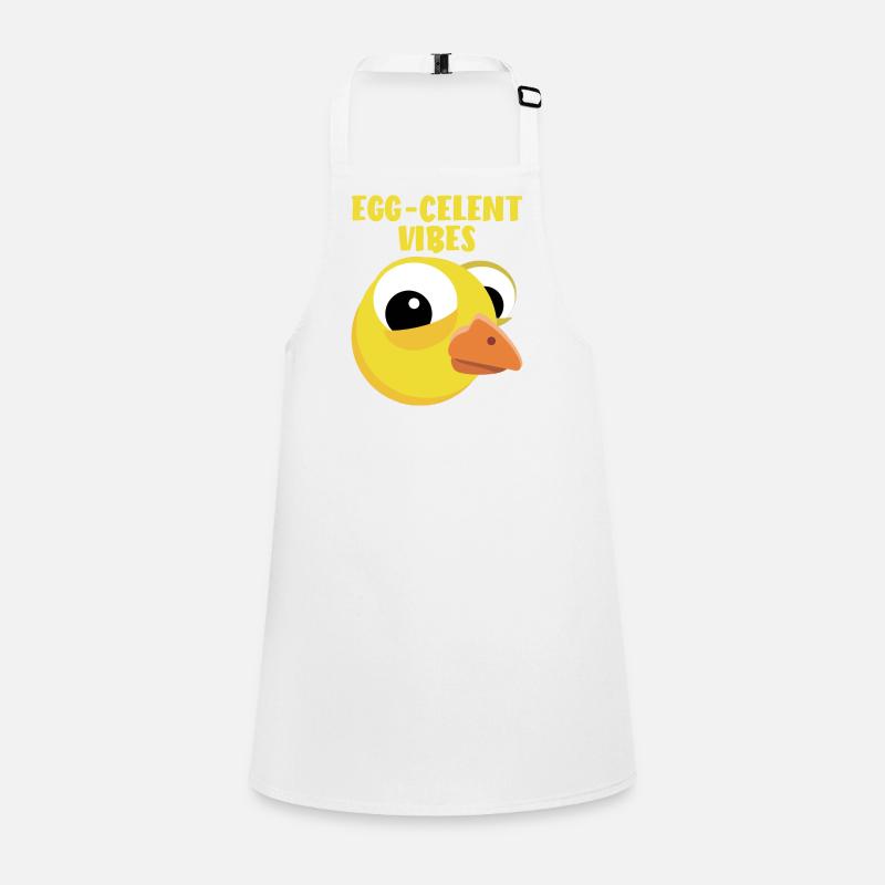 Chick Funny Saying Motivation Egg-celent Vibes Children's Apron