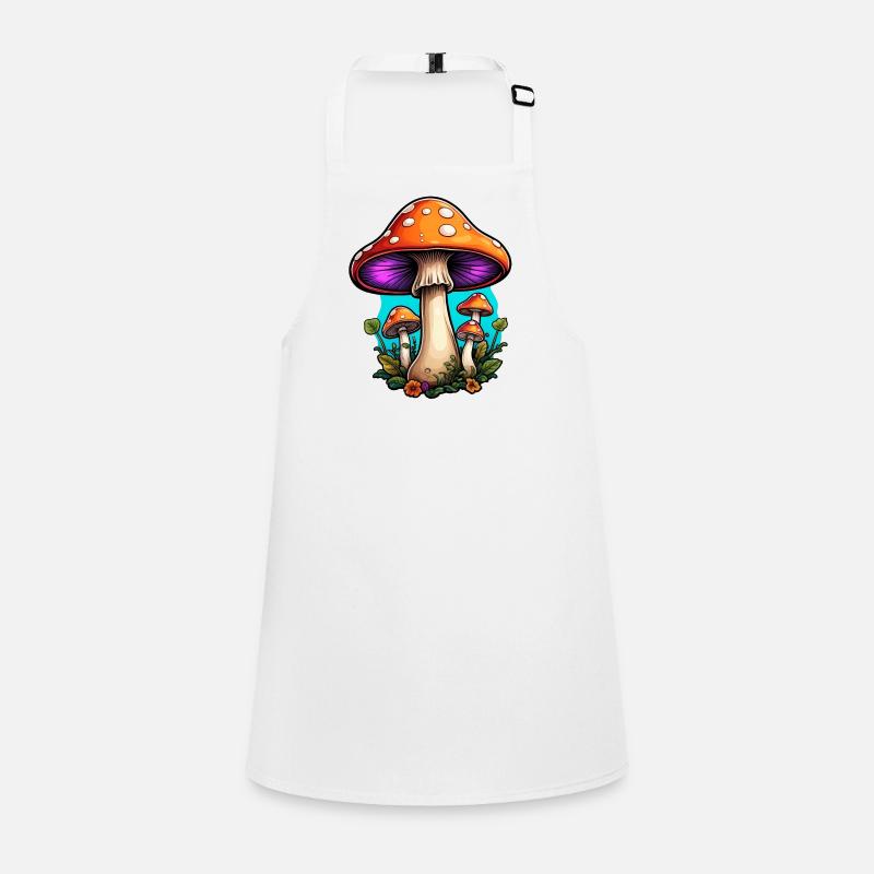 Glowing Forest Mushrooms Neon Children's Apron