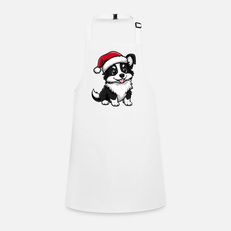 Border Collie Chien Noël Mignon Tablier Enfant