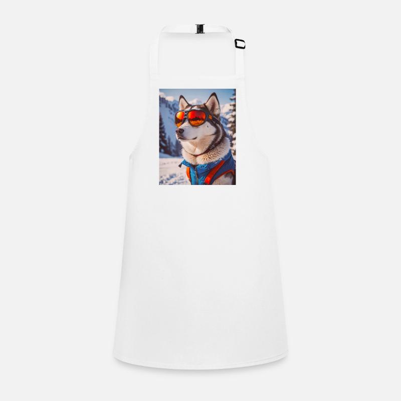 chiens super mignons Husky en robe de ski Tablier Enfant