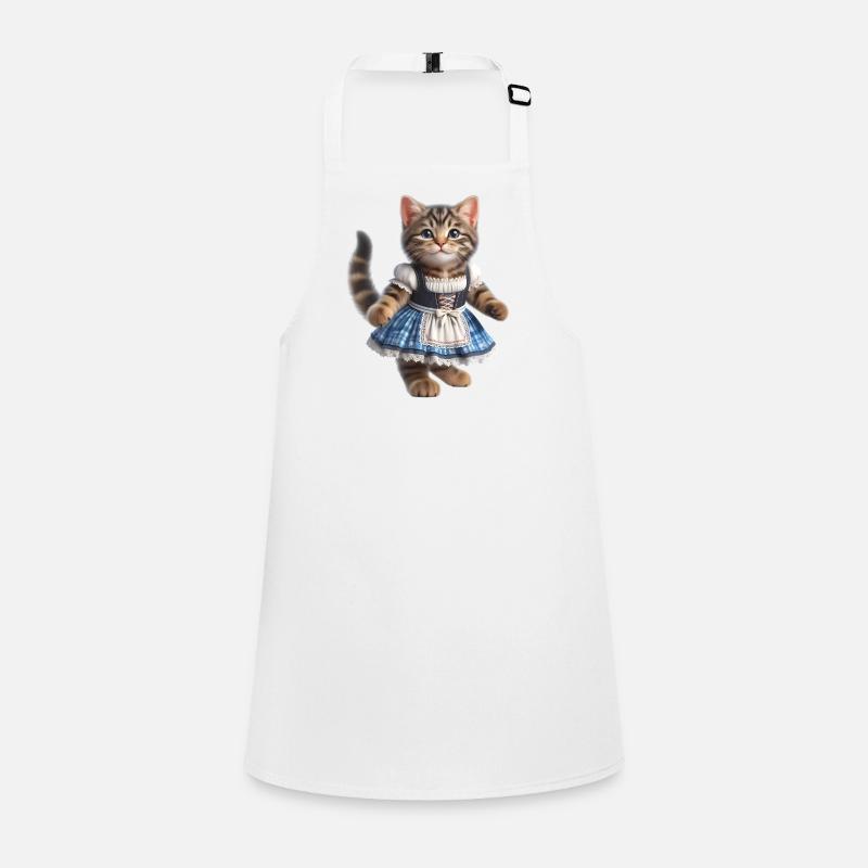 Süße kleine Katze im Dirndl Schürze für Kinder