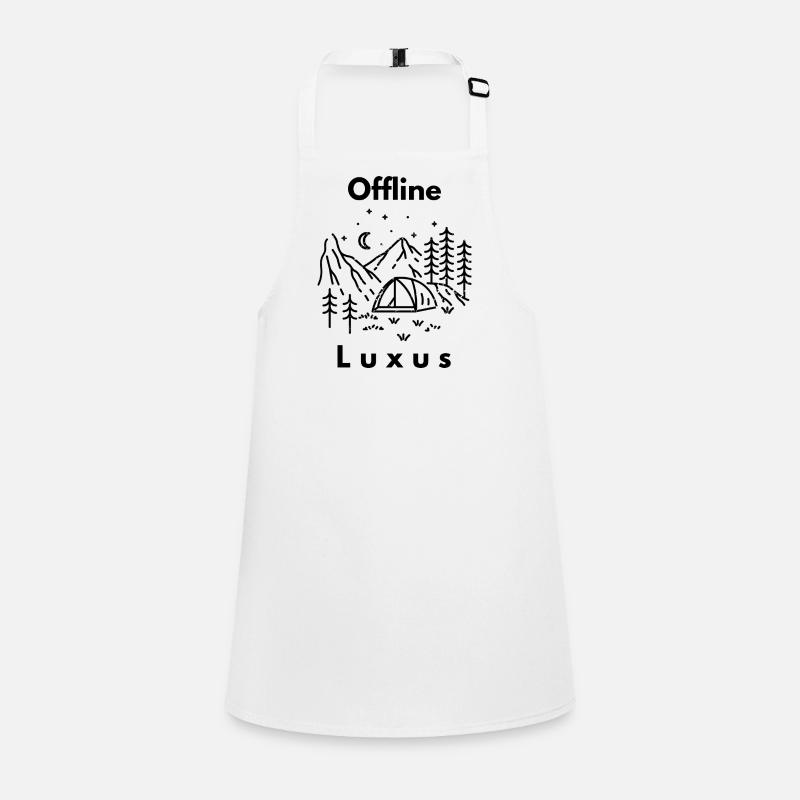 Offline camping is luxury Children's Apron