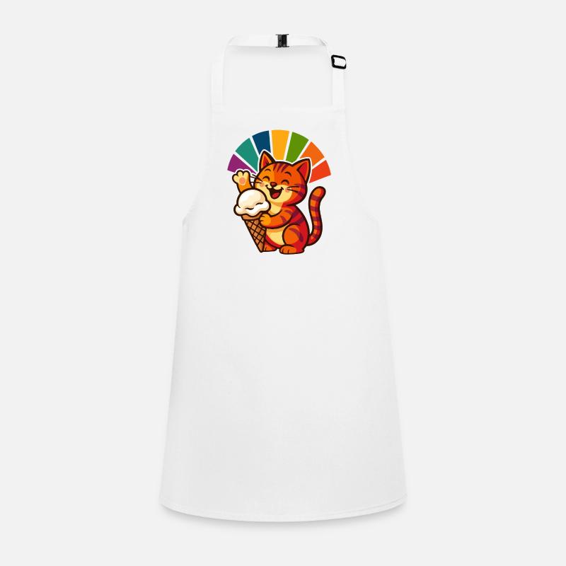 Chat arc-en-ciel Sundae Joy Tablier Enfant