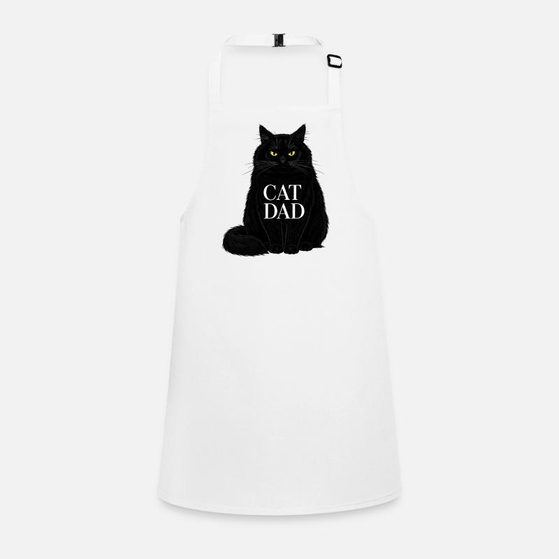 Cat Dad - Design d’illustration de chat noir Tablier Enfant