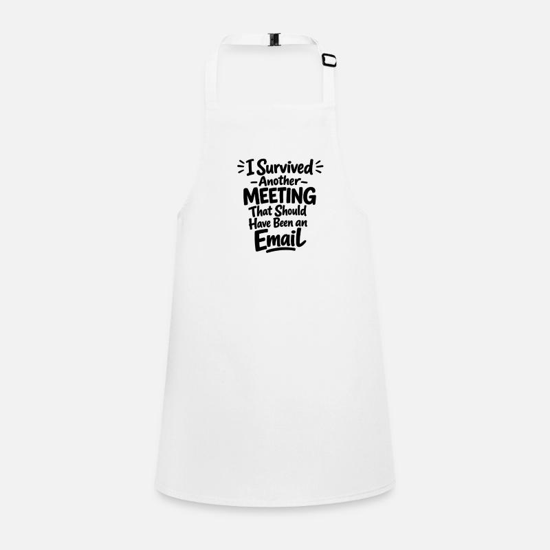 Witziges Bürohumor Meeting E-Mail Design Schürze für Kinder