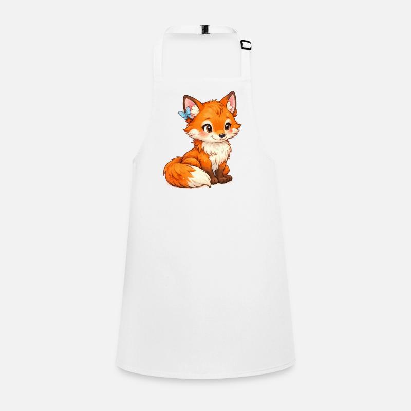 Renard vif avec papillon Tablier Enfant