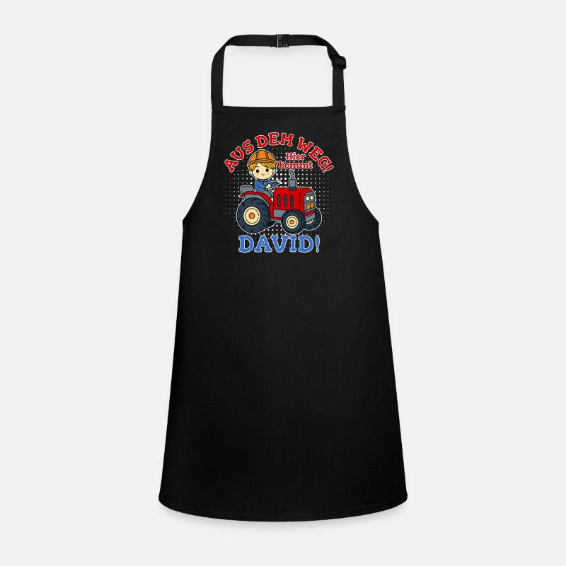David Name Tractor Children's Apron