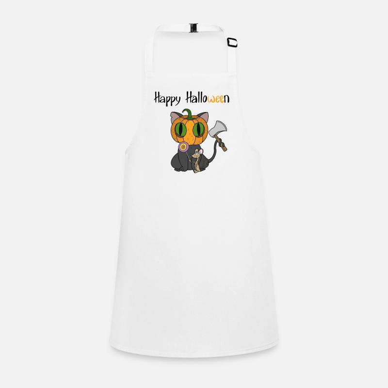 Halloween-Katze Schürze für Kinder