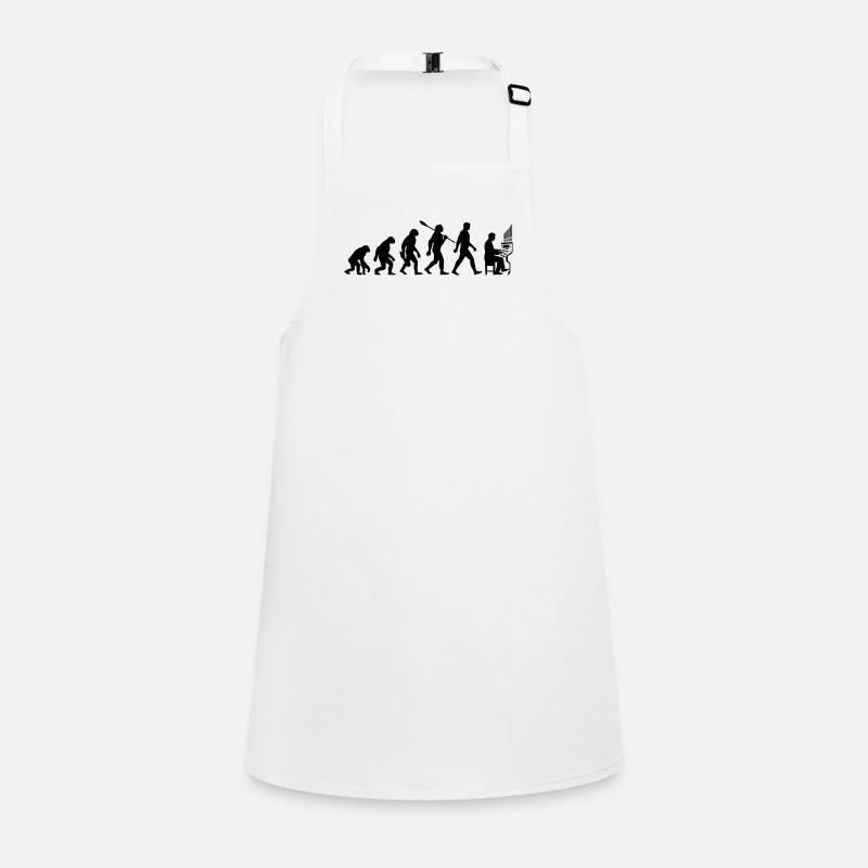 Evolution Organist - Orgel - Musiker Schürze für Kinder