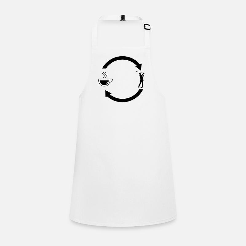 Kaffee laden Pfeile und Golf - Schürze für Kinder