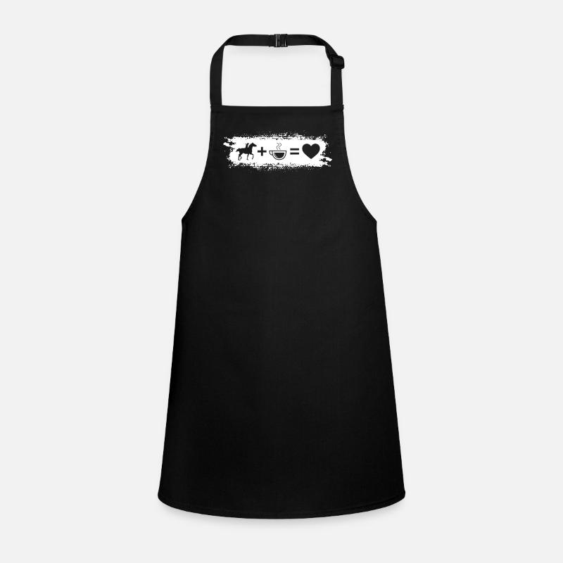 Grunge Rectangle - Heart - Coffee - Riding - Children's Apron