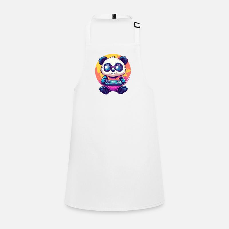 Gamer Panda with console Children's Apron