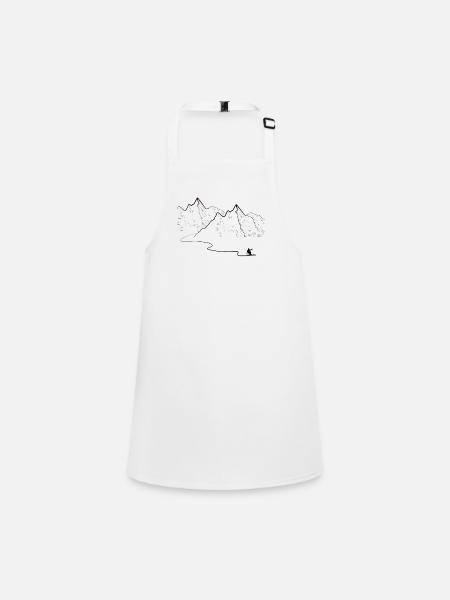 Skiing - - Children's Apron - white - Front